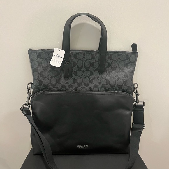 Coach Men's Black and Gray Bag - Picture 1 of 3